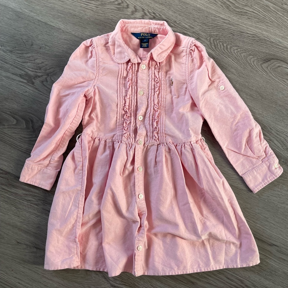 Ralph Lauren kids girls oxford shirt dress size 5